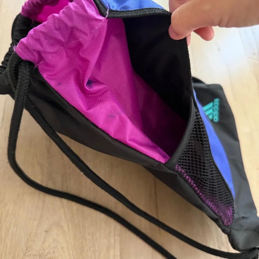 Adidas Alliance II Sackpack Drawstring Bag Backpack Mesh & Zippered Front Pocket